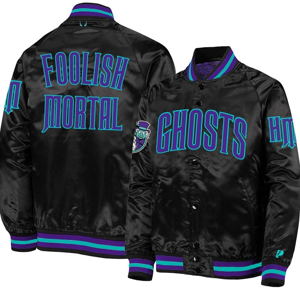 Ghosts Black and Purple Varsity Jacket
